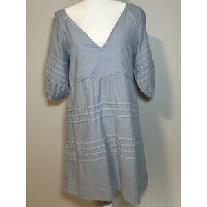 7 FOR ALL MANKIND Blue Chambray Tie Back Mini Dress Medium